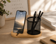 Bamboo Pen Tidy Phone Stand
