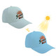 A light blue baseball cap that changes colour with sun exposure, featuring a logo on the front.