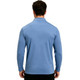 A men's 1/4 zip fishing pullover in blue, crafted from polyester and spandex, featuring a plain back and long sleeves.