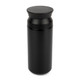 A black drink bottle with a sleek design and a twist-top lid. It features a logo on the body.