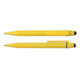 A yellow Chameleon Pen / Stylus, featuring a pen tip on one end and a stylus tip on the other, positioned side by side.