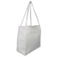 A Lively Tote Bag, designed with a simple and spacious white canvas exterior and long straps for easy carrying.