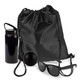 A water bottle, a drawstring backpack, a black ball, and a pair of sunglasses are featured in the Little Legends Pack.
