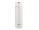 A drink bottle in white, featuring a sleek, modern design and a logo on the front. A drink bottle in white, featuring a sleek, modern design and a logo on the front.
