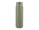 A drink bottle in muted green with a sleek design and a logo near the base. It features a secure opening mechanism. A drink bottle in muted green with a sleek design and a logo near the base. It features a secure opening mechanism.
