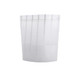 A disposable non-woven chef hat in white, featuring vertical pleats and a rounded top.