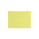 A4 clear file envelope in a bright yellow colour with a button closure and an embossed logo.