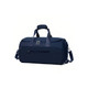 A navy blue convertible backpack duffel garment bag with dual handles and a shoulder strap. Features zippered compartments.