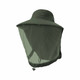 A Mosquito Mesh Hat in dark green with a protective mesh face shield and adjustable back.