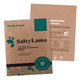 Eco-friendly laundry detergent sheets in brown packaging with green accents, featuring a logo and information on usage.