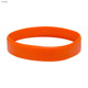 An orange silicone wristband featuring an embossed design, suitable for exhibitions and events.