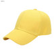 A yellow heavy acrylic cap with a six-panel design and a curved brim, featuring a logo.