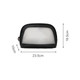 A waterproof transparent cosmetic bag in black with dimensions 23.5cm x 16.5cm x 10cm, featuring a zip closure.