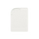 A white silicone pad with wavy patterns designed for heat protection. Features a hook for easy storage.