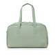 A green duffle bag with two handles and a zipped main compartment. It features a small logo.
