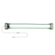 A foldable camp light in green with a USB charging cable attached. It has a sleek, elongated design.