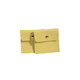 A pair of yellow PU leather jewelry pouches with snap closures, featuring a simple design and a logo.