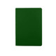 A green washable paper notebook with a smooth cover and rounded corners, featuring a logo on the front.