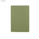A dark green washable paper notebook with a smooth cover and rounded corners. It has a logo on the front.