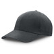 A premium soft cotton cap in a dark grey colour featuring an adjustable strap and a logo.