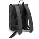 A black Moleskine Metro Slim Backpack featuring padded straps and a sleek design, with a logo on the surface.
