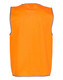 An orange Hi-Vis safety vest with reflective trimming, featuring no front design or logos.