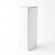 A tall, plain white box with a flat top, set against a light background.