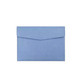 APU leather A4 file bag in light blue, featuring a flap closure and a smooth surface. Contains a logo.