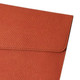 A PU leather A4 file bag in a rich terracotta colour with textured surface and stitching detail. It features a logo.