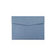 A blue PU leather A4 file bag with a flap closure and no visible branding.