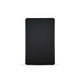 A solid-state power bank in a sleek black design with rounded edges and a minimalist appearance.