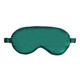 A satin sleep mask in a rich teal colour, featuring an elastic band for a comfortable fit.