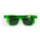 A pair of bright green polarised sunglasses with a sleek design and dark lenses. Features a logo on the frame.
