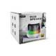 A box for a Dazzle RGB Speaker featuring a sleek design with multicoloured LED lighting and a logo.