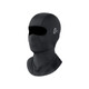 A black breathable balaclava cycling face mask with an ergonomic design and mesh sections for ventilation.