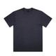 A dark grey Box Tee with a relaxed fit and short sleeves, featuring a logo on the tag.