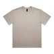 A beige Box Tee with a classic crew neck design, featuring a logo on the label.