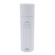A drink bottle in a sleek white design, featuring a concealed cap and a brand logo.