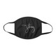 A black cotton face mask featuring the words "Stay Strong" in a stylish font. The mask has ear loops and a logo.
