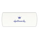 A white bandage dispenser with a blue logo featuring a crown and the word "Hallmark".