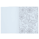 A5 colouring book featuring intricate floral and butterfly designs in black and white on a blank background.