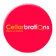A red 100mm button badge featuring a circular shape and a logo.