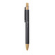 Abele Bamboo Click Pen featuring a grey barrel and bamboo accents, with a clip and branding visible.