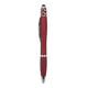 A red Spinner Fidget Pen featuring a stylus tip and a polished silver clip, with decorative patterns near the top.