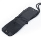 A black ripstop water-resistant pouch with a zippered compartment and a cord for carrying. It features a logo.