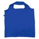 A blue recycled PET bag with a cut-out handle and no additional designs or branding visible.