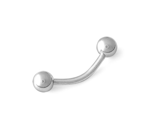 16g 316L Surgical Steel Bent Curved Barbell