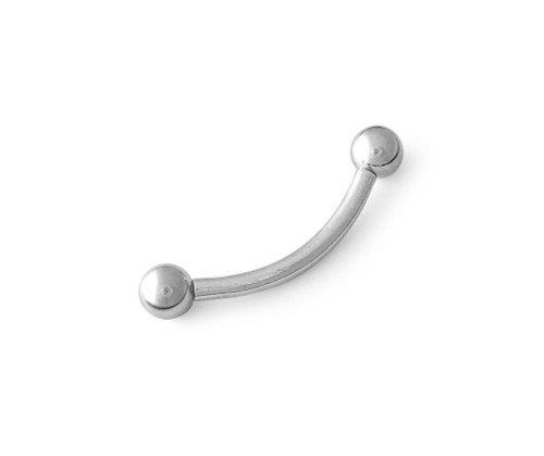 10g 316L Surgical Steel Bent Curved Barbell