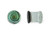 Pair Green Foil Glass Plugs