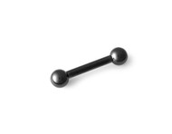 10g 316L Surgical Steel Black PVD Coated Straight Barbell